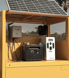 Off-grid solar EV battery swapping kiosk in Lagos