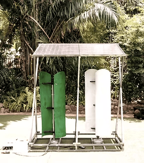Solar-wind hybrid generation unit with vertical turbines